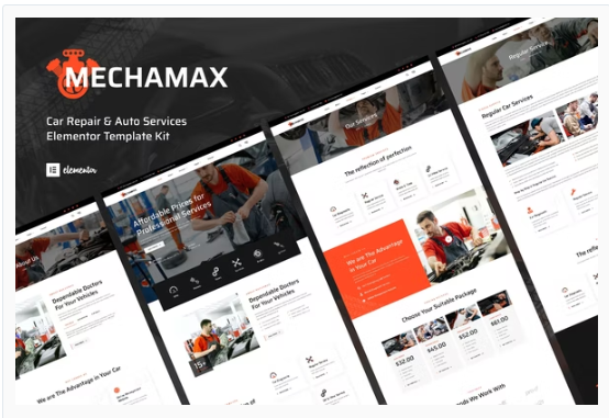 Product Image - Mechamax – Car Repair & Auto Services Elementor Template Kit