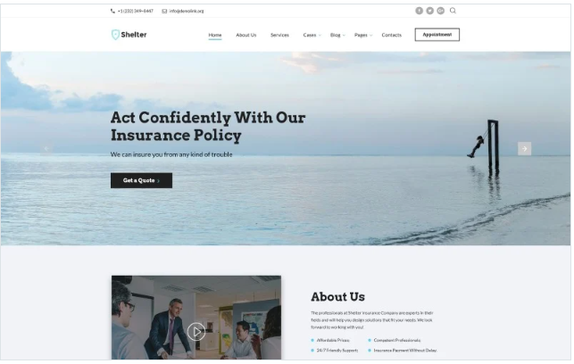 Shelter - Insurance Agency Multipage HTML5 Website Template