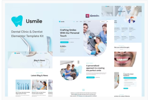 Usmile - Dental Clinic & Dentist Elementor Template Kit