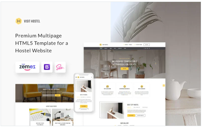 Hostel - Travel Multipage HTML5 Website Template