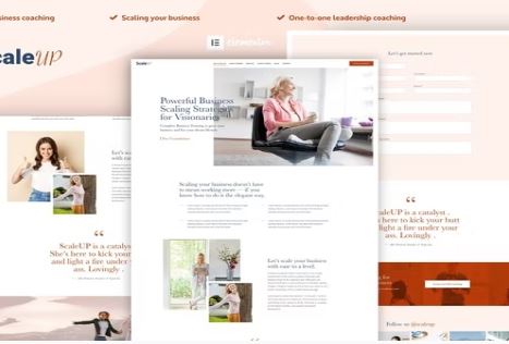 ScaleUP - Business Coaching Elementor Template Kit