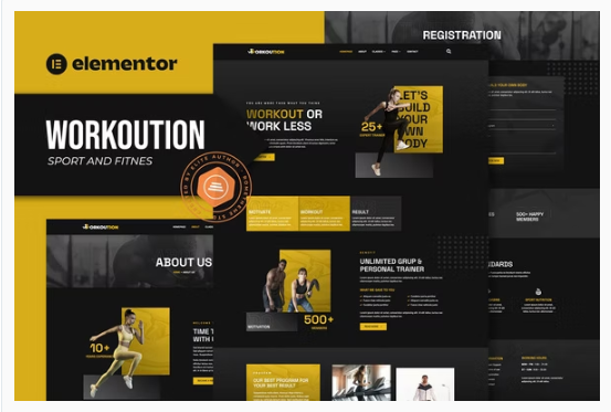Workoution - Sports and Fitness Elementor Template Kit