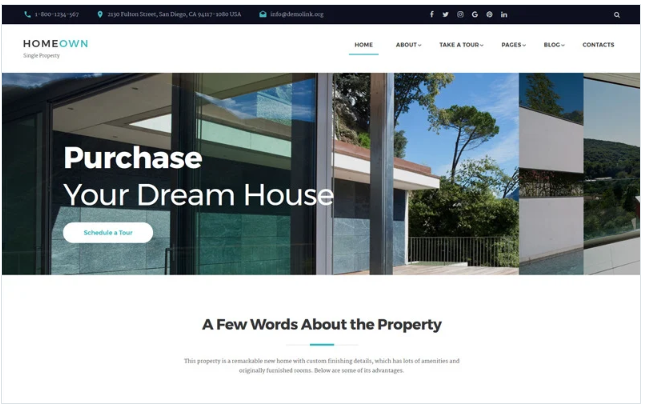 HOMEOWN - Luxury Single Property Selling Company Multipage HTML Website Template