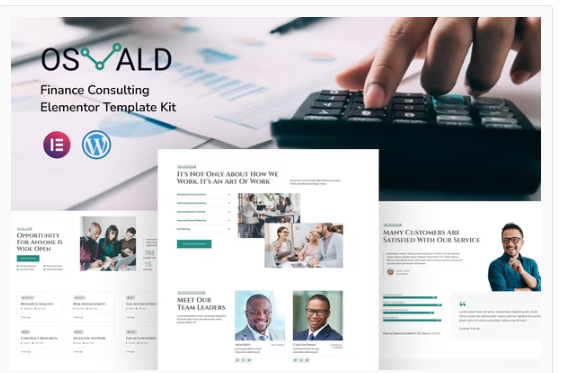 Osvald - Finance Consulting Elementor Template Kit