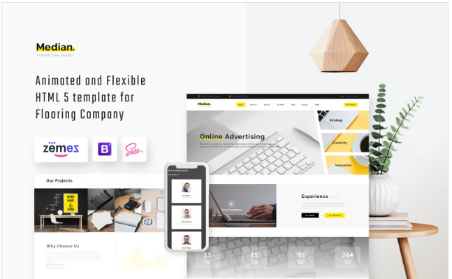 Median - Advertising Agency HTML Website Template