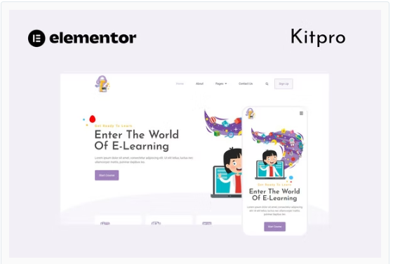 Tutturu E-Learning Service Elementor Template Kit