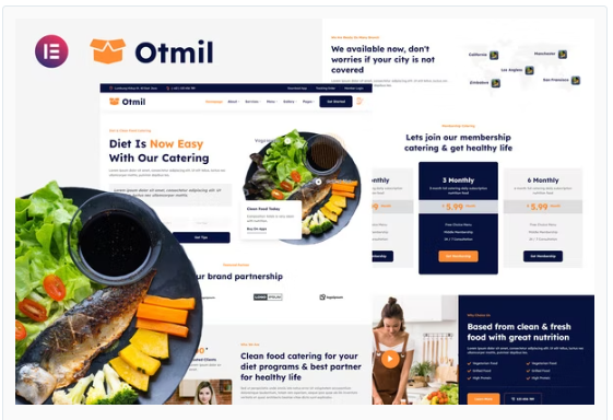 Otmil - Diet & Clean Food Catering Services Elementor Template Kit