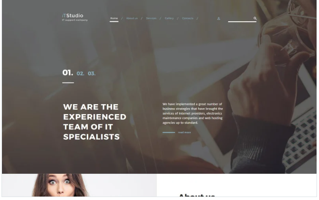 iTStudio - IT Support Company Responsive Website Template