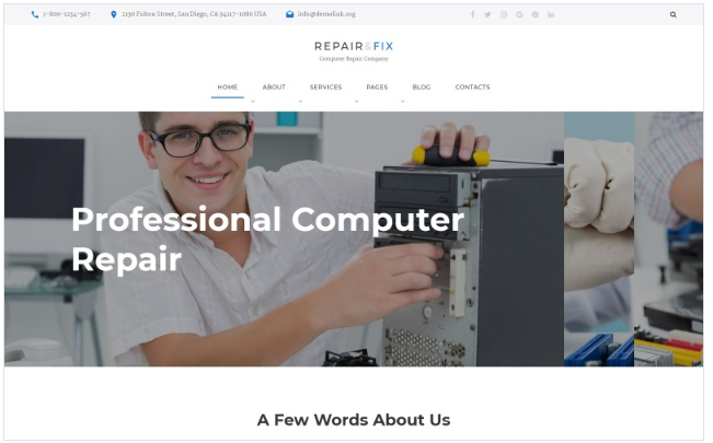 Repair Fix - Computer Repair Company HTML5 Website Template