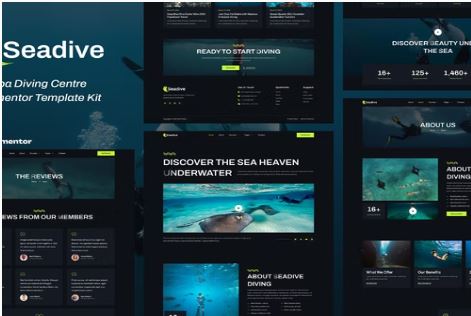 Product Image - Seadive – Scuba Diving Centre Elementor Template Kit