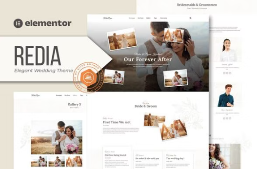Redia - Elegant Wedding Theme Elementor Template Kit