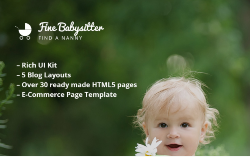 Fine Babysitter - Nanny Services Responsive Multipage Website Template