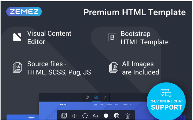 PixLab - Software Company Ready-to-Use Creative HTML Website Template