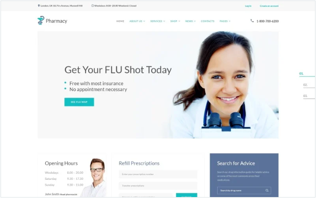 Pharmacy - Medical Multipage HTML5 Website Template