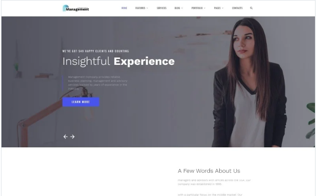 Management Company - Elegant Business Consulting Company Website Template