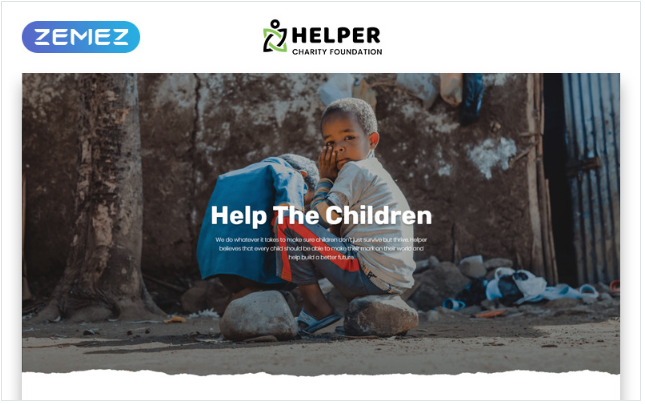 Helper - Charity Foundation Multipage Classic HTML5 Bootstrap Website Template