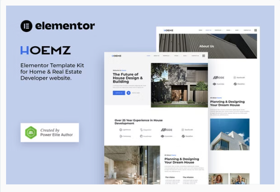 Product Image - Hoemz – Home & Real Estate Developer Elementor Template Kit
