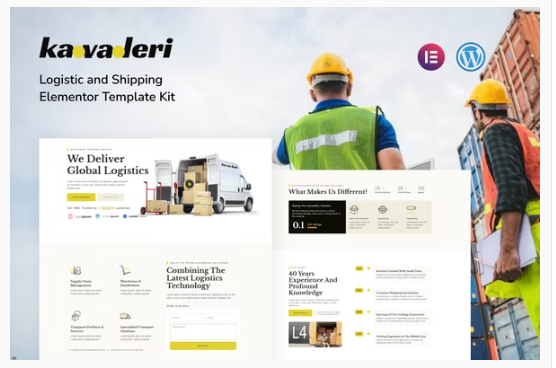 Kavaleri Logistic & Shipping Elementor Template Kit