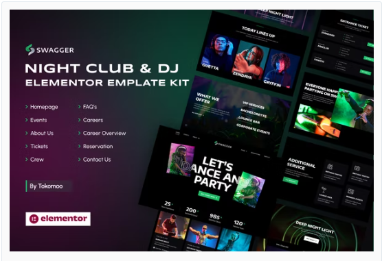 Product Image - Swagger | Night Club & DJ Elementor Template Kit