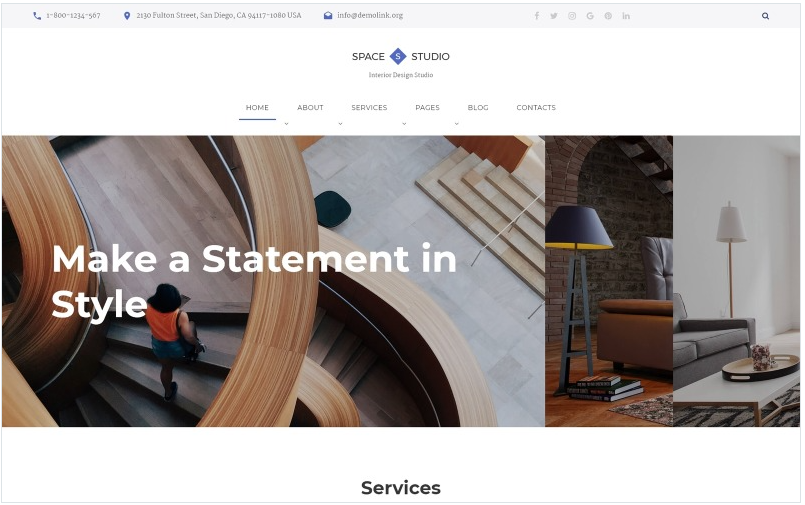 Space Studio - Interior Design Multipage HTML5 Website Template