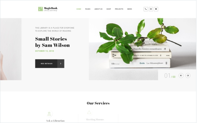 MagicBook - Library & Shop HTML5 Website Template
