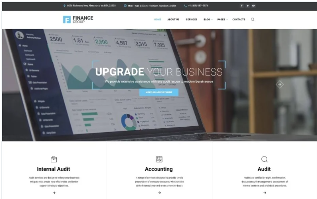 Finance Group - Accounting & Audit Multipage HTML Website Template