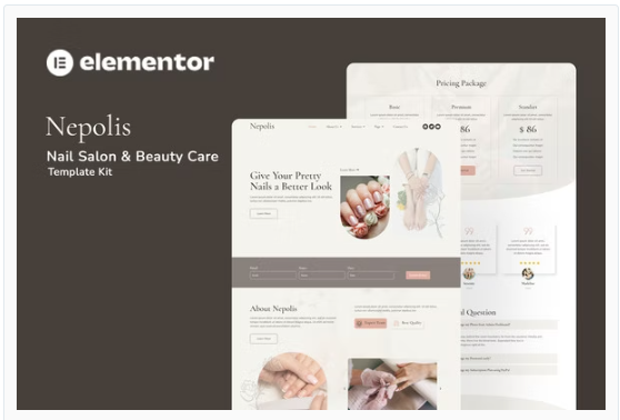 Product Image - Nepolis – Nail Salon Beauty Care Elementor Template Kit Product Image - Nepolis – Nail Salon Beauty Care Elementor Template Kit
