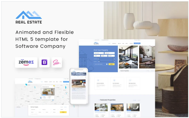 Real Estate - Residential Real Estate Website Template