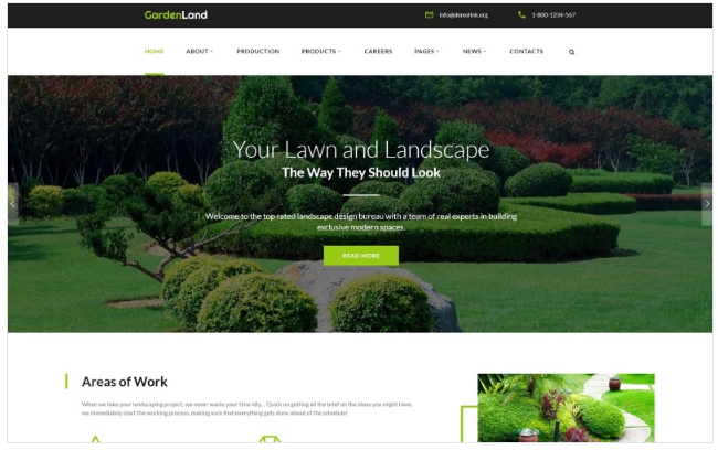 Garden Land - Exterior Design Multipage Website Template