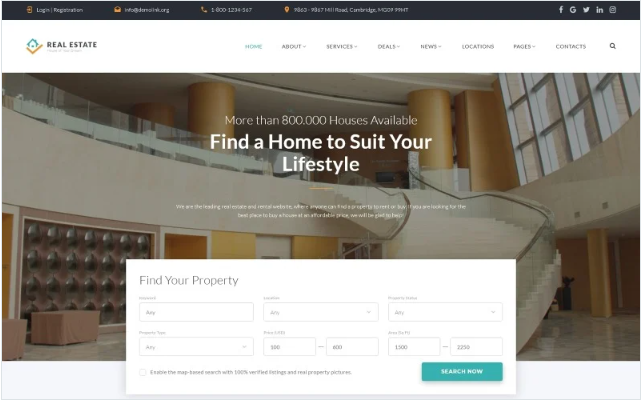 Real Estate - Efficient Housing & Accommodation Multipage HTML Website Template