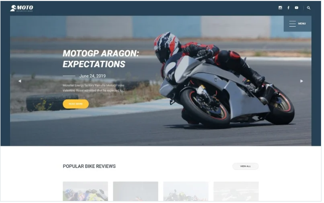 MOTO - Motorcycle Sports Website Template