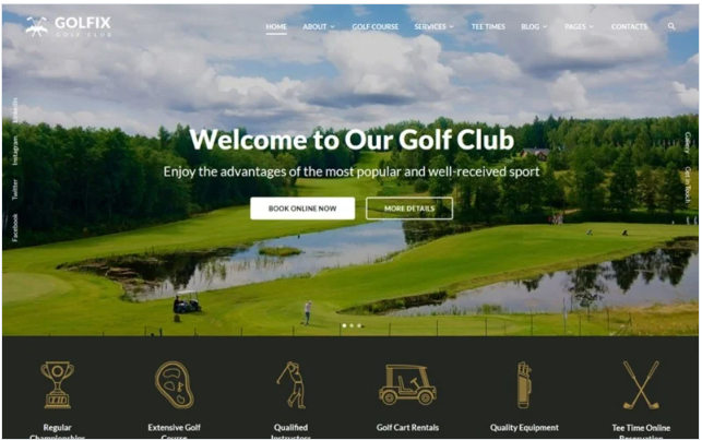 Golfix - Golf Club Multipage HTML Website Template