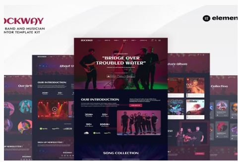 Product Image - Rockway – Music Band & Musician Elementor Template Kit