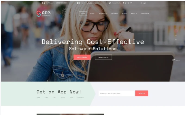 Sapp Software - Cool App Developing Complany Multipage HTML Website Template
