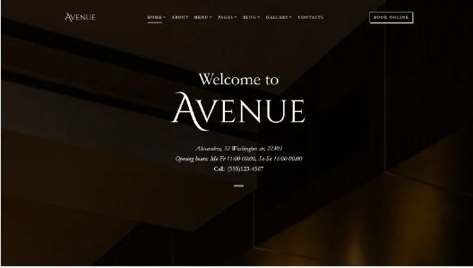 Avenue - Restaurant Responsive Multipage HTML Website Template