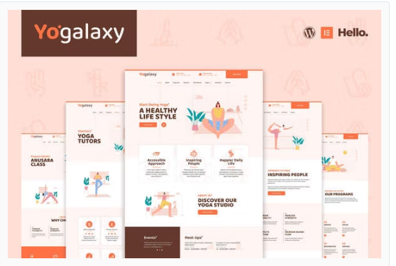 Yogalaxy - Yoga Pilates Fitness Studio Elementor Template Kit