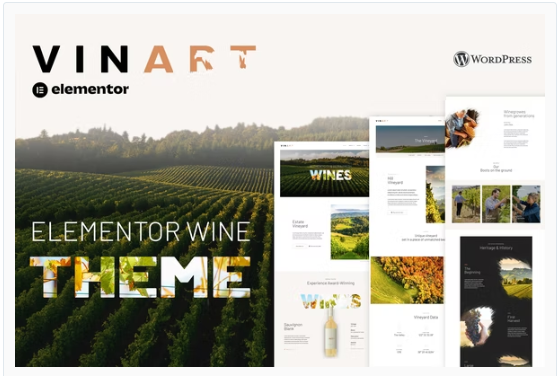 Vinart - Wine Brand & Vinyard Elementor Template Kit