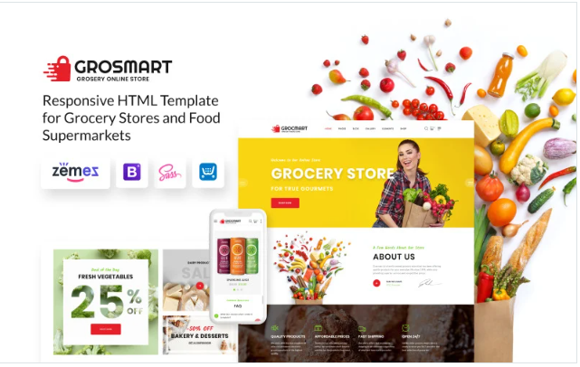 Grocmart - Grocery Store Multipage Classic HTML Website Template