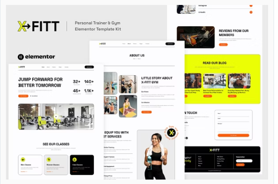 X-Fitt - Personal Trainer & Gym Elementor Template Kit