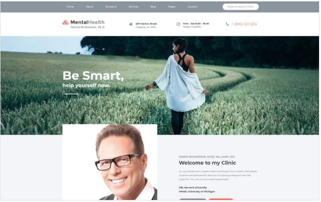 Mental Health - Psychologist Multipage Website Template