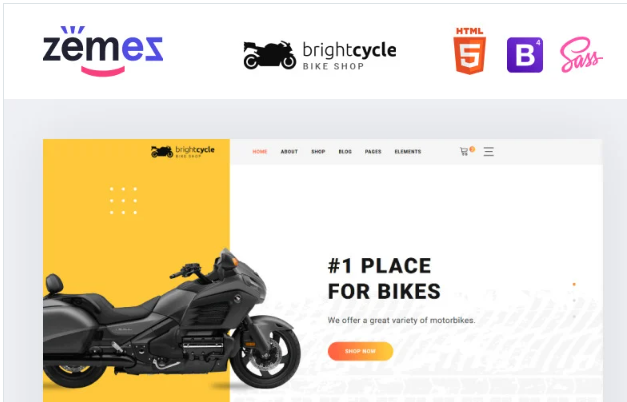 Brightcycle - Motorcycle Store Website Template