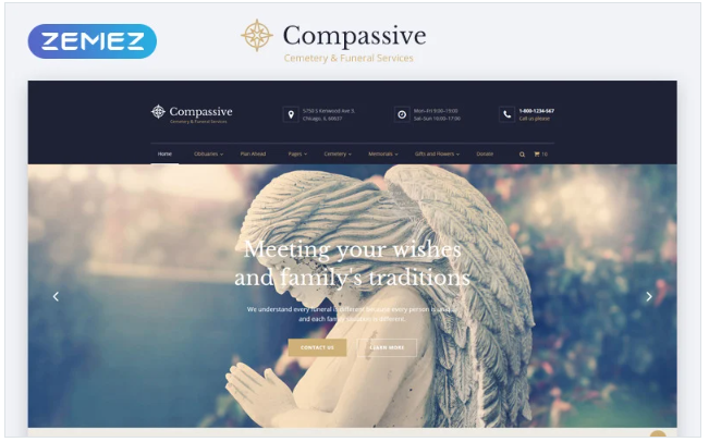 Compassive - Cemetery & Funeral Services HTML5 Website Template