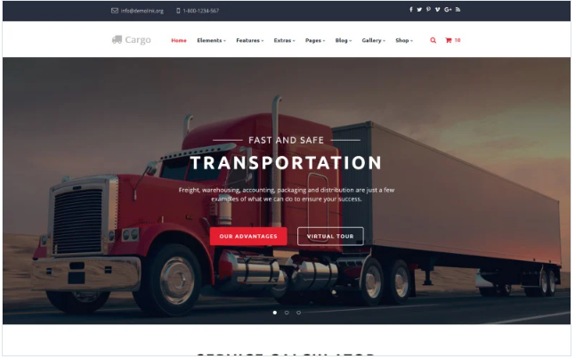 Cargo - Multipurpose Transportation Website Template