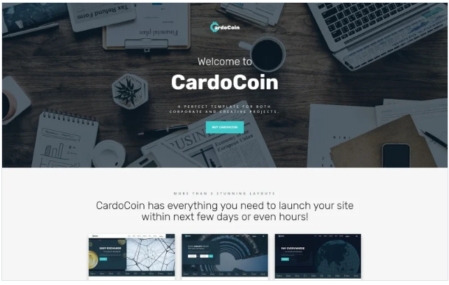 CardoCoin - Bitcoin Multipage HTML5 Website Template