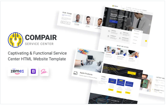 Compair - Service Center Multipage HTML5 Website Template