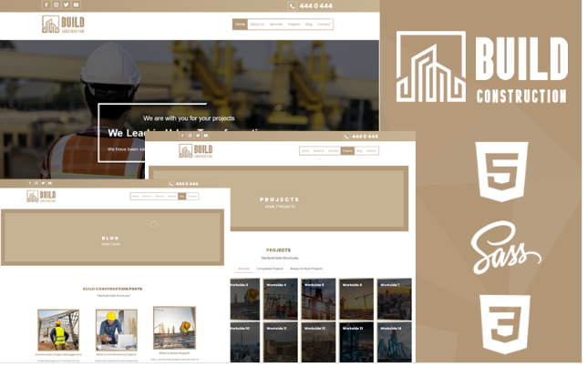 Build Construction Creative HTML5 & CSS3