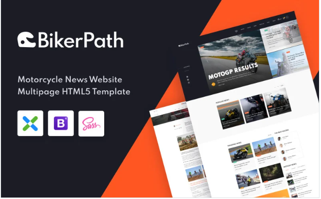 BikerPath - Motorcycle News Website Template