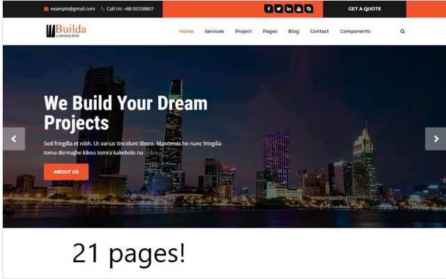 Builda - HTML5 Construction & Business Template