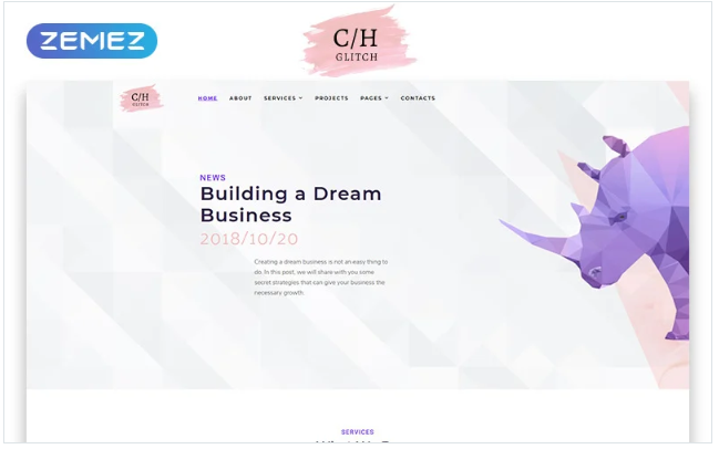C/H Glitch - Business Multipage HTML5 Website Template
