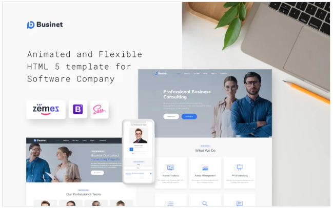 Businet - Consulting Agency Modern Multipage HTML5 Website Template